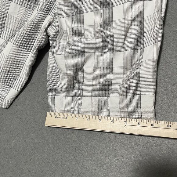 Calvin Klein Chino Shorts Mens 32 White Gray Plaid Geometric Pattern Casual - Picture 11 of 11